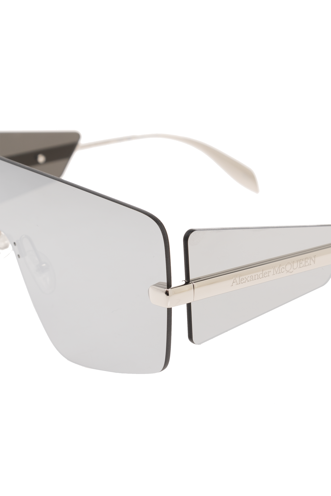 Silver Futuristic sunglasses Alexander McQueen - Vitkac AS